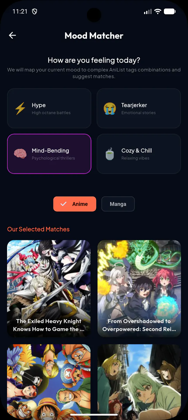 Tailored Discovery & Mood Matcher