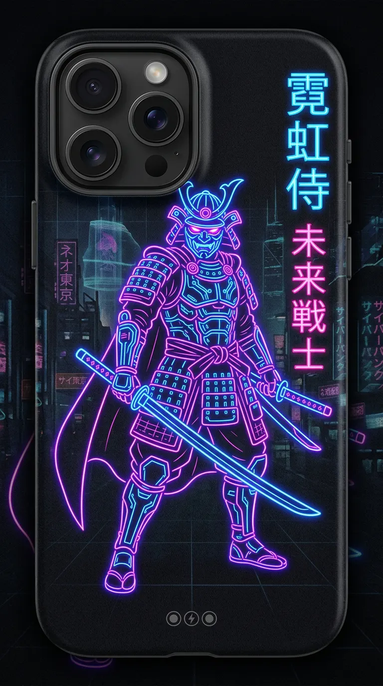 Neon Samurai Phone Case